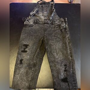 Justice Black Denim girls Overalls